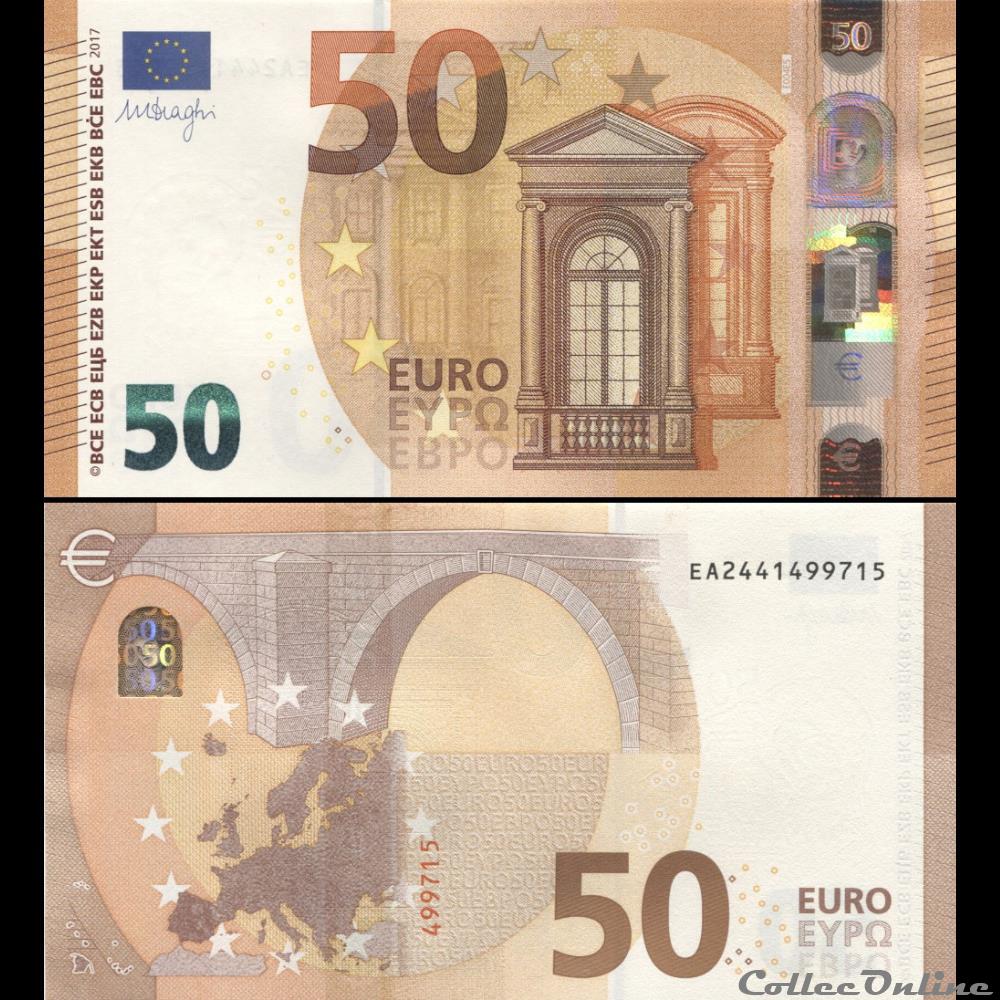 50 EUROS - SIGNATURE DRAGHI - PICK 23 E - SLOVAQUIE billet 50 euros signature draghi pick 23 e slovaquie