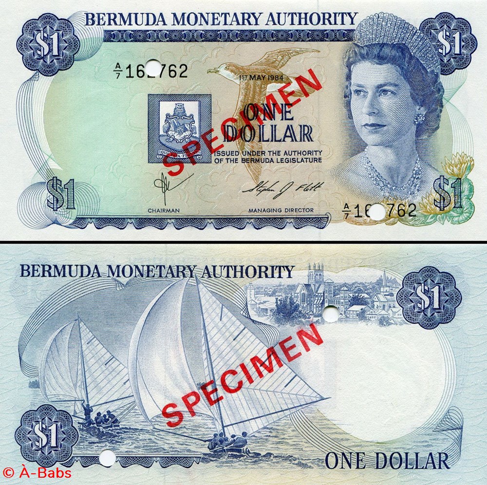 BERMUDES - PICK 28 FS1 - 1 Dollar - 1984 billets amerique centrale et caraibes bermudes pick 28 fs1 1 dollar 1984