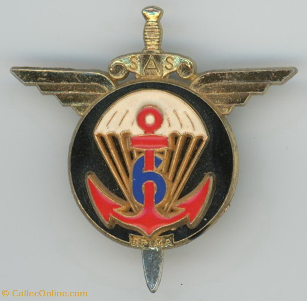 Insigne Parachutistes - 6° Régiment de Parachutistes Infanterie de Marine militaria medailles insignes insigne parachutistes 6 regiment de parachutistes infanterie de marine