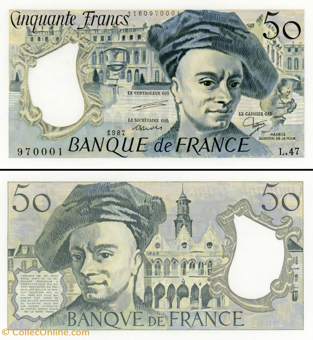 billets europe france 50 francs 1987
