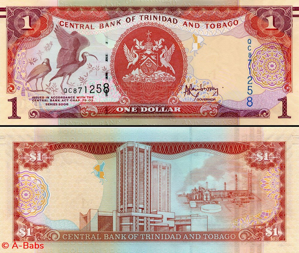 TRINIDAD ET TOBAGO - PICK 46a2 - 1 DOLLAR - 2006 billets amerique centrale caraibes trinite trinidad et tobago pick 46a2 1 dollar 2006