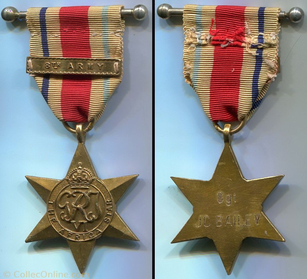 militarium insigne medaille african star 1939 1945 royaume uni