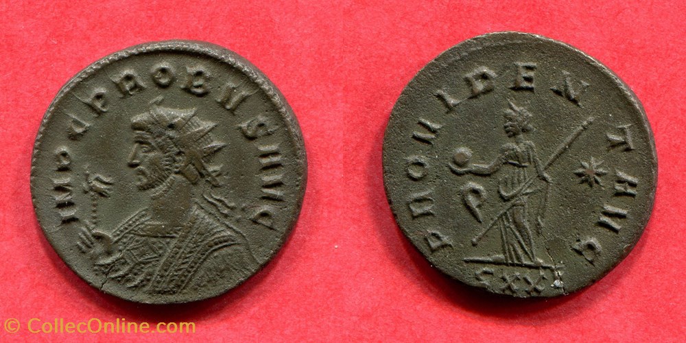 monnaie antique jc ap romaine republicaine imperiale probus provident avg ric 490