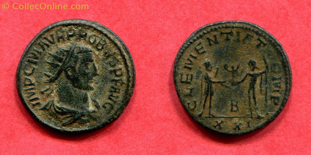 PROBUS - CLEMENTIA TEMP - RIC 922 monnaie antique av jc ap romaine republicaine imperiale probus clementia temp ric 922