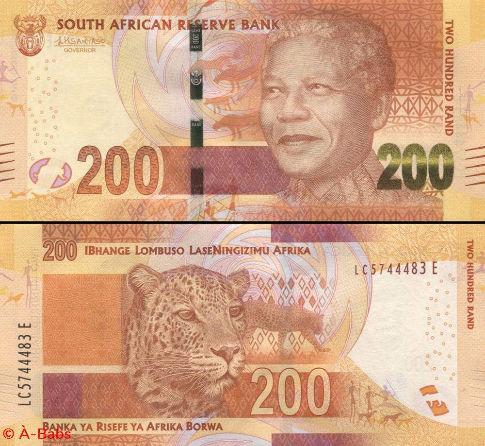 billets afrique du sud pick 142b 200 rand 2016