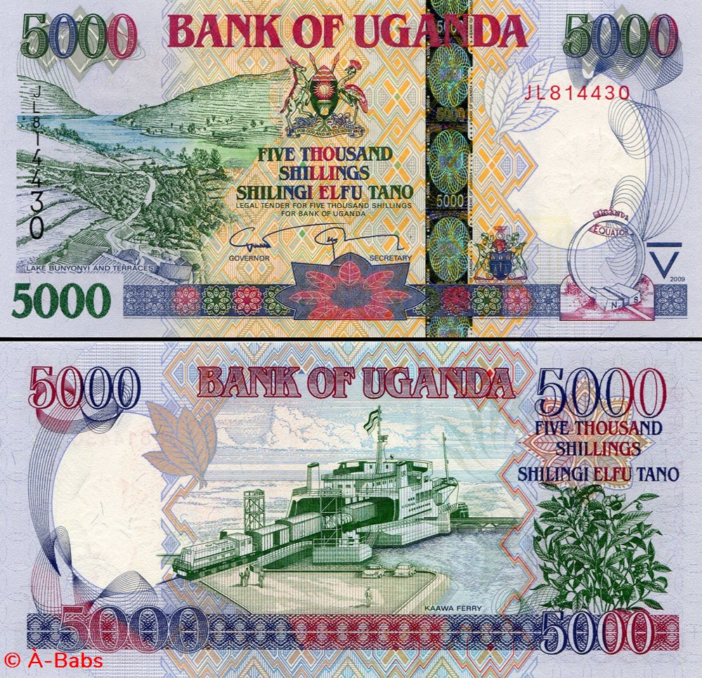 OUGANDA - PICK 44 D - 5000 SHILLINGS - 2009 billets afrique ouganda pick 44 d 5000 shillings 2009