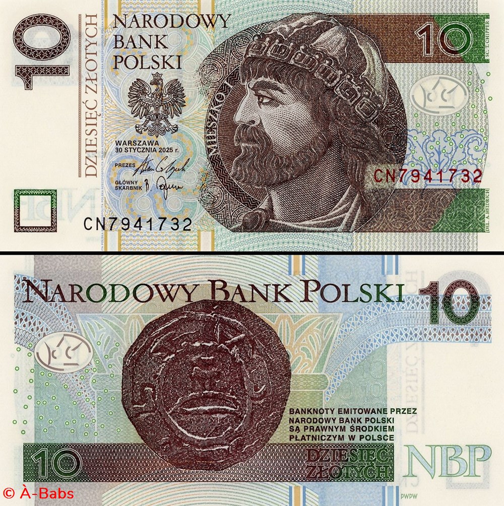billets europe pologne pick 183c 10 zlotych 2012
