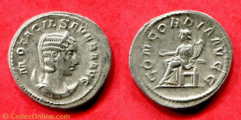 monnaie antique jc ap romaine republicaine imperiale otacilia severa concordia avgg ric 125