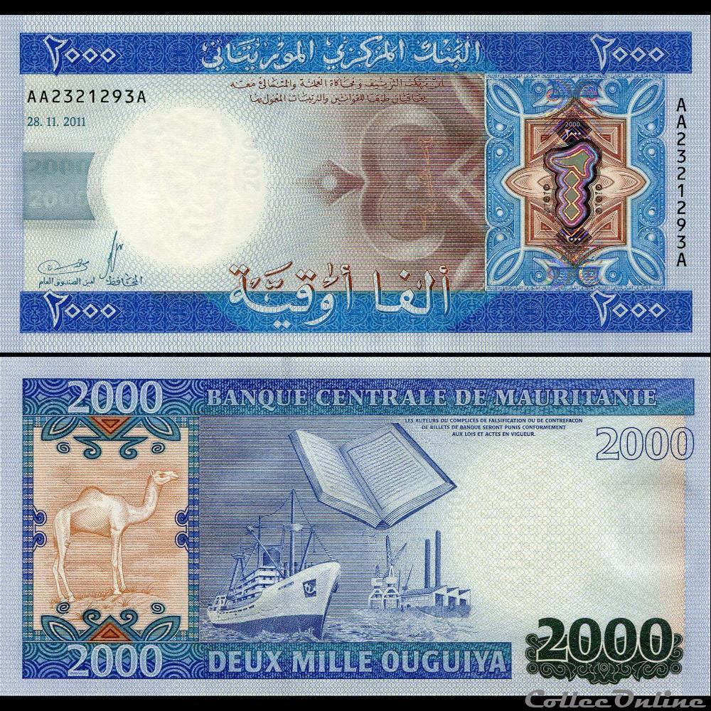 MAURITANIE - PICK 20 - 2000 OUGUIYA - 2011 billet afrique mauritanie pick 20 2000 ouguiya 2011