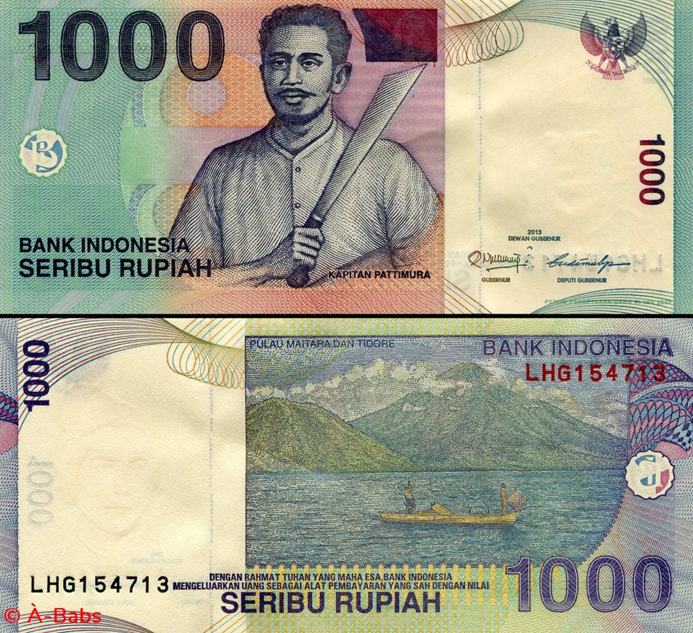 INDONÉSIE - PICK 141 m - 1000 ROUPIES - 2013 billets asie indonesie pick 141 m 1000 roupies 2013