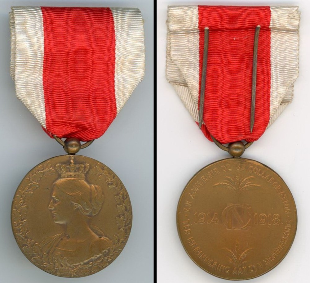 militaria medailles insignes medaille commemorative du comite national de secours et de alimentation belgique