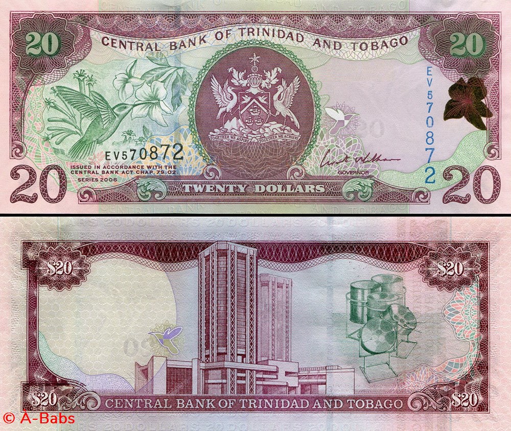 TRINIDAD ET TOBAGO - PICK 49a1 - 20 DOLLARS - 2006 billets amerique centrale caraibes trinite trinidad et tobago pick 49a1 20 dollars 2006