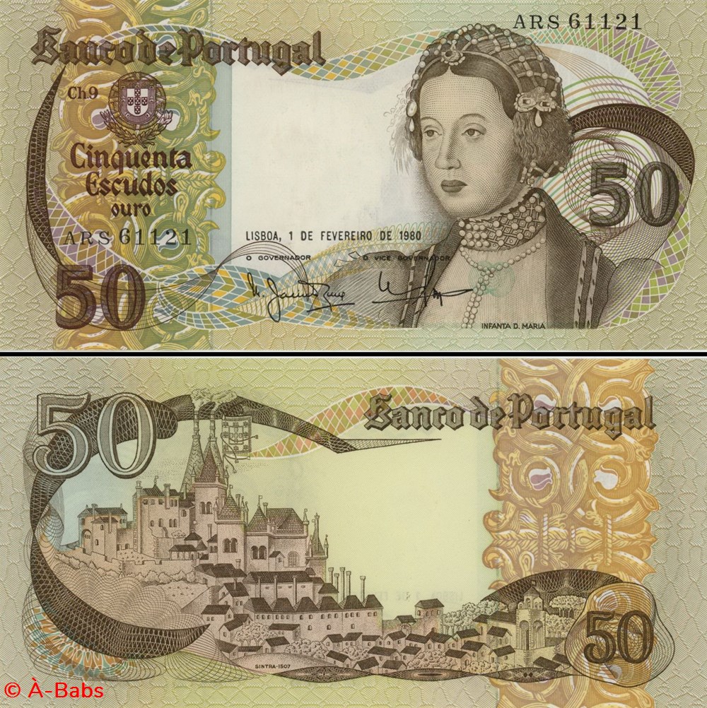 PORTUGAL - PICK 174 b2.2 - 50 ESCUDOS - 1980 billets europe portugal pick 174 b2 2 50 escudos 1980