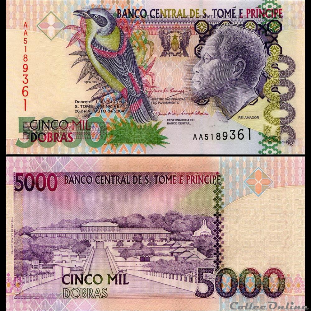 SAO TOME ET PRINCIPE - PICK 65c - 5000 DOBRAS - 2004 billet afrique sao tome et principe pick 65c 5000 dobras 2004