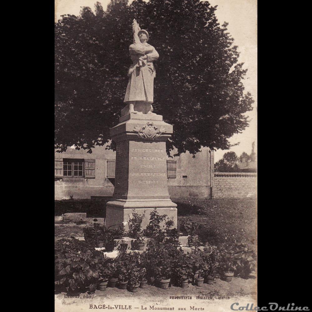 01 - Bagé la Ville carte postale france auvergne 01 bage la ville