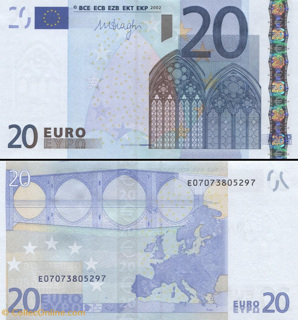 20 EUROS - SIGNATURE DRAGHI - PICK 16 E - SLOVAQUIE billets 20 euros signature draghi pick 16 e slovaquie