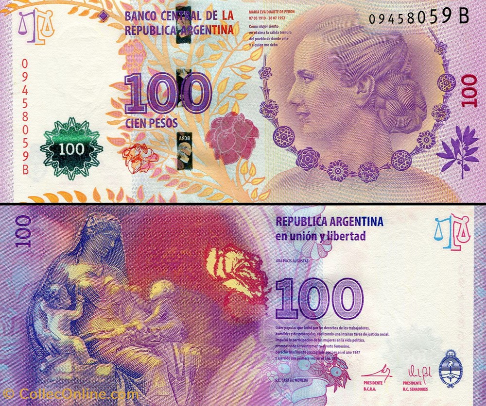 billets amerique du sud argentine pick 358 b 1 100 pesos 2012