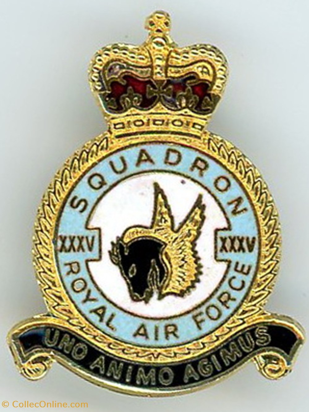 Insigne R.A.F - 35° Squadron (XXXV°) militaria medailles insignes insigne r a f 35 squadron xxxv
