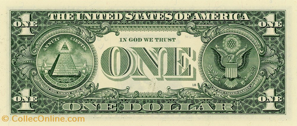 J- 1$ Federal Reserve Notes - Small Size 2017 Series 4 billets amerique du nord etats unis j 1 federal reserve notes small size 2017 series