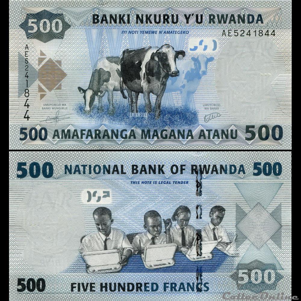 RWANDA - PICK 38 A - 500 FRANCS - 2013 billet afrique rwandum rwanda pick 38 a 500 francs 2013