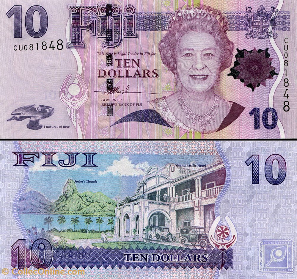 FIDJI - PICK 111 a - 10 DOLLARS - 2007 billets oceanie fidji pick 111 a 10 dollars 2007