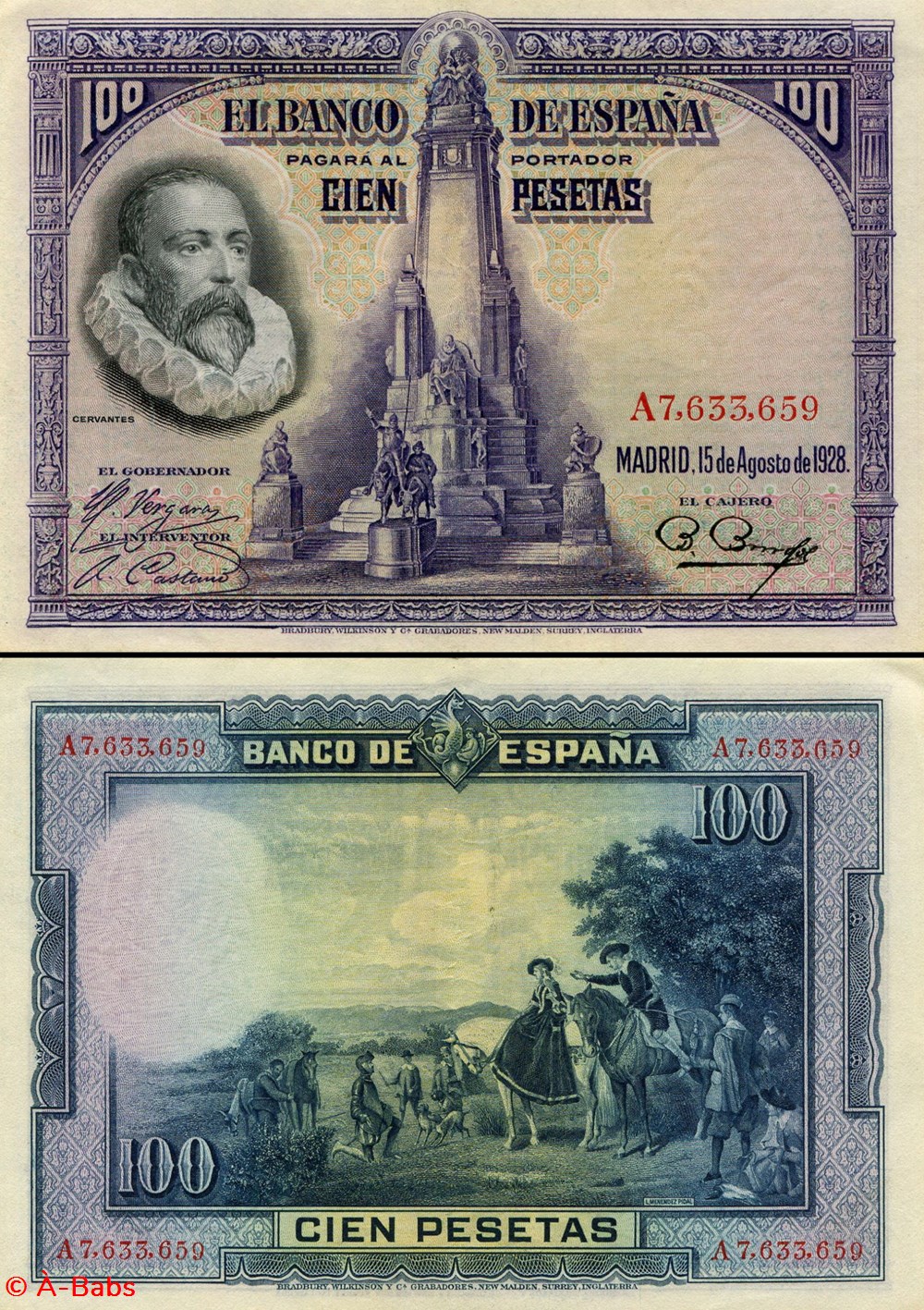 billets europe espagne pick 076 a 100 pesetas 1928