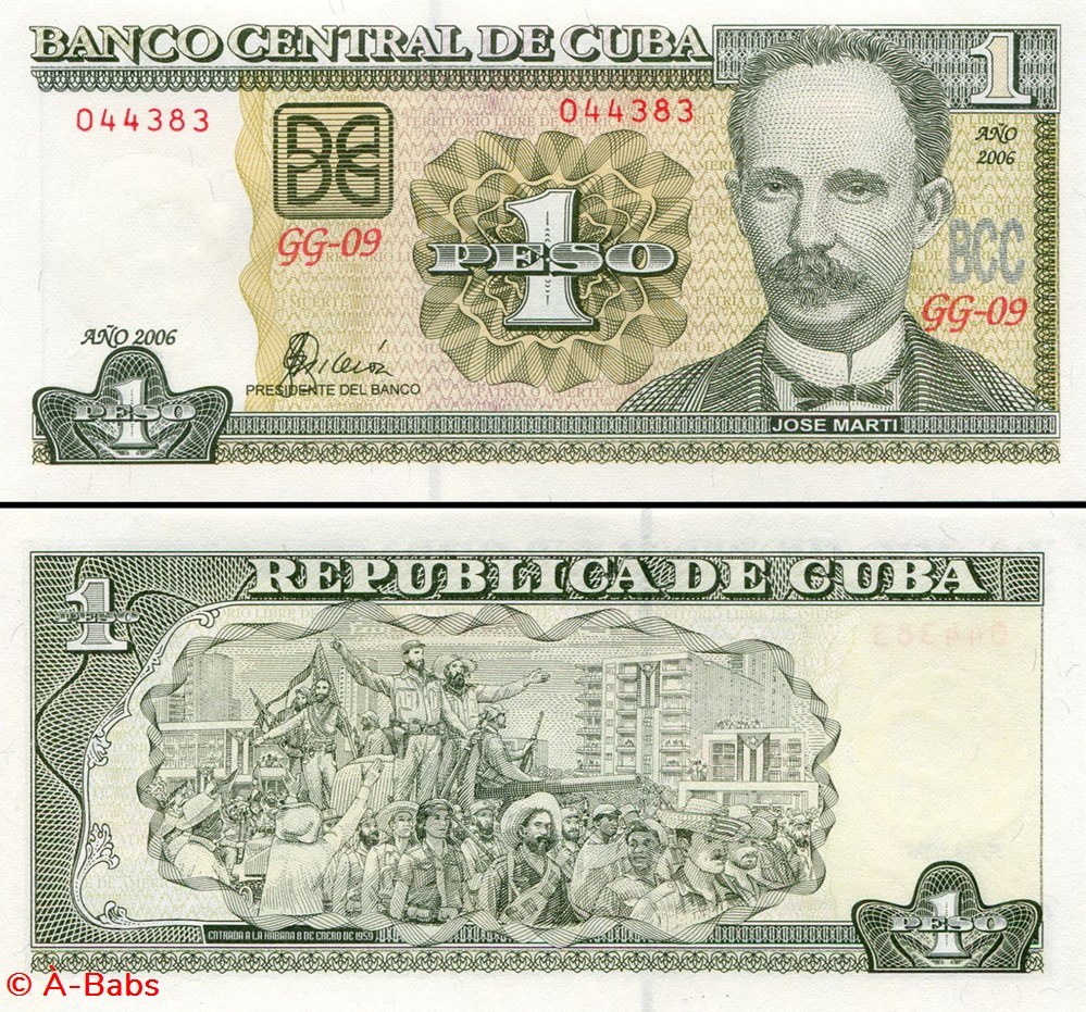CUBA - PICK 128a - 1 PESO - 2006 billets amerique centrale et caraibes cuba pick 128a 1 peso 2006