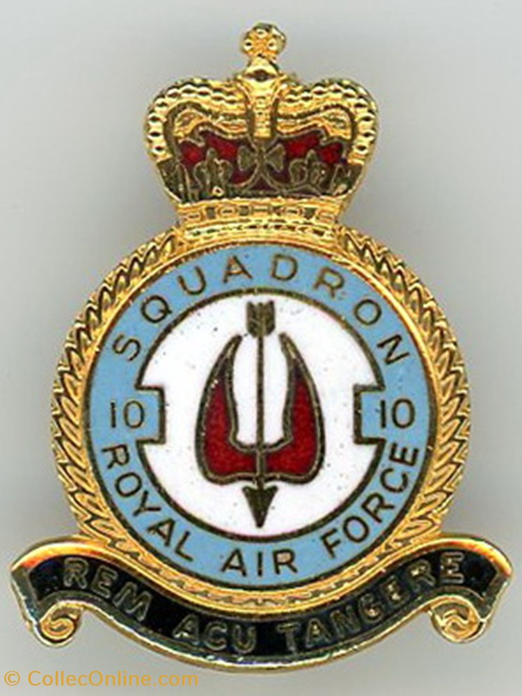 Insigne R.A.F - 10° Squadron (X°) militarium medaille insigne r a f 10 squadron x