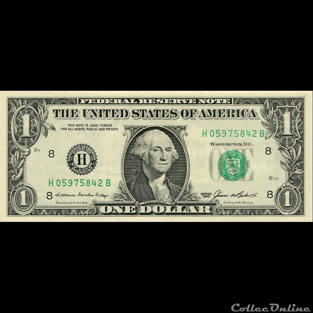 billet amerique du nord etat uni h 1 federal reserve notes small size 1985 series