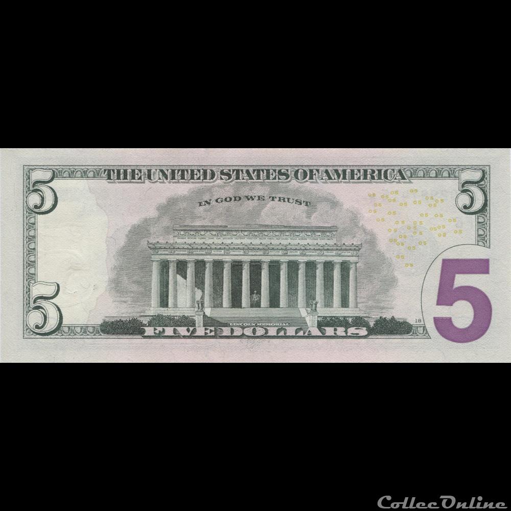 billets amerique du nord etats unis 5 federal reserve notes small size 2006 series