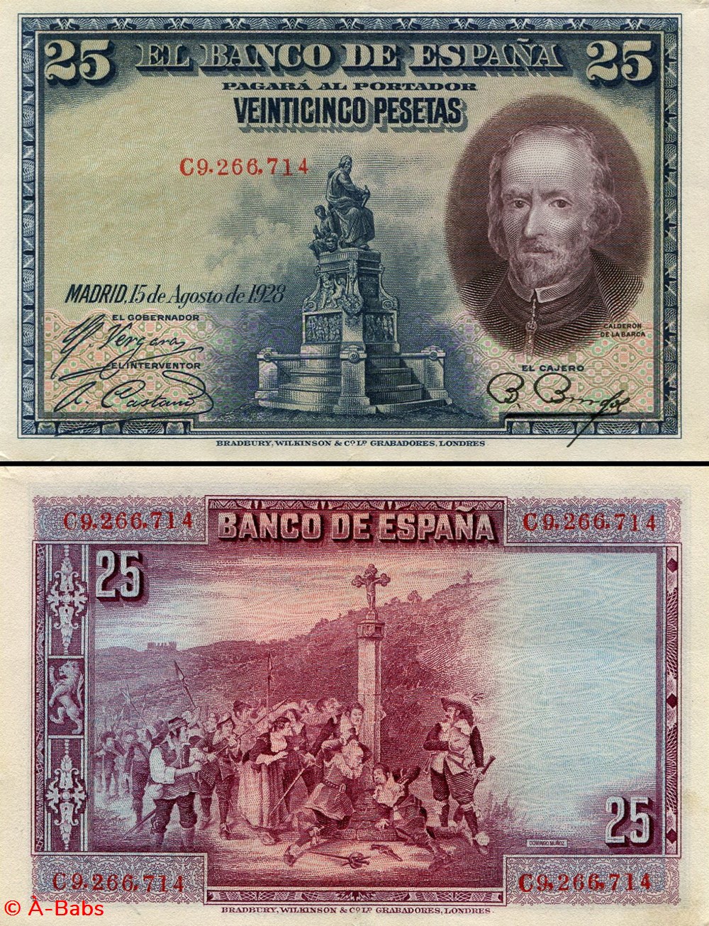 ESPAGNE - PICK 074 b - 25 PESETAS - 1928 billets europe espagne pick 074 b 25 pesetas 1928
