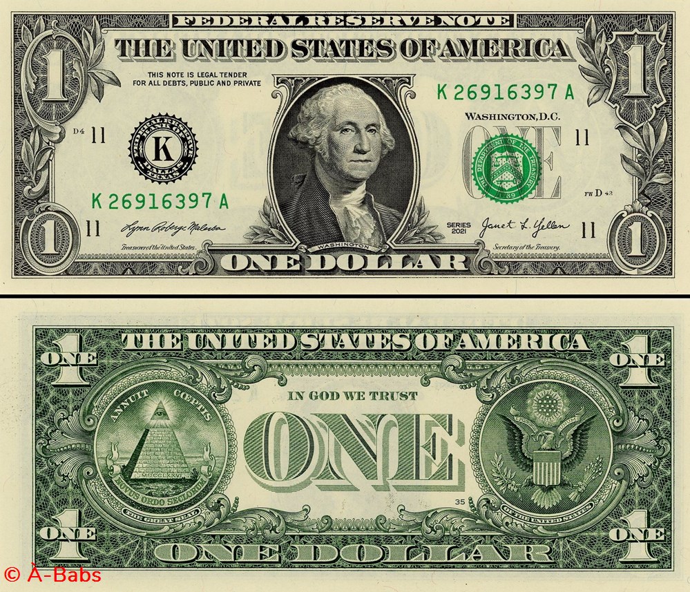 billets amerique du nord etats unis k 1 federal reserve notes small size 2021 series