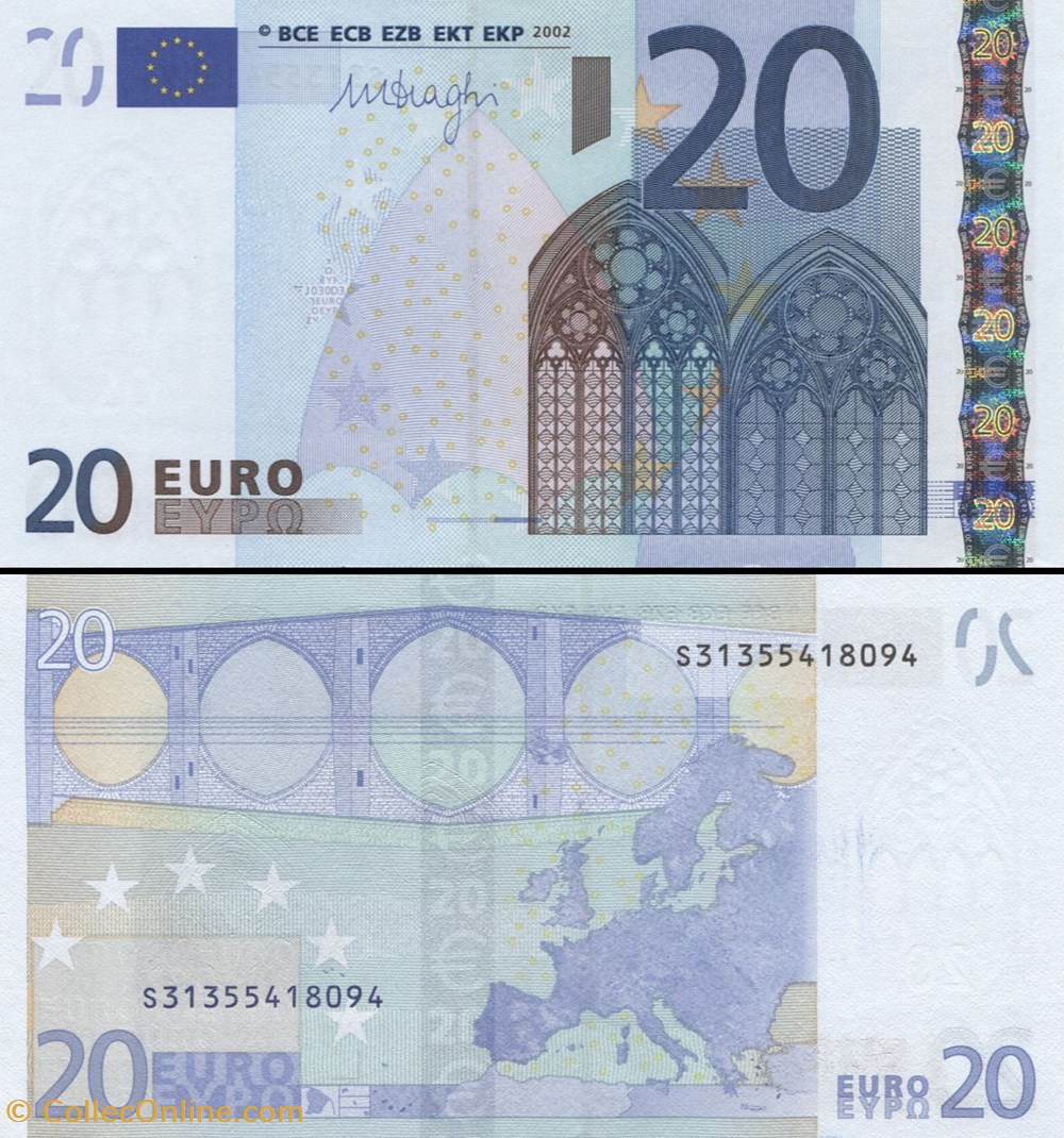 billets 20 euros signature draghi pick 16 s italie
