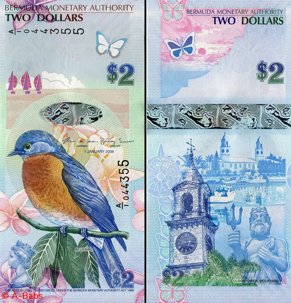 BERMUDES - PICK 57a2 - 2 Dollars - 2009 billets amerique centrale et caraibes bermudes pick 57a2 2 dollars 2009