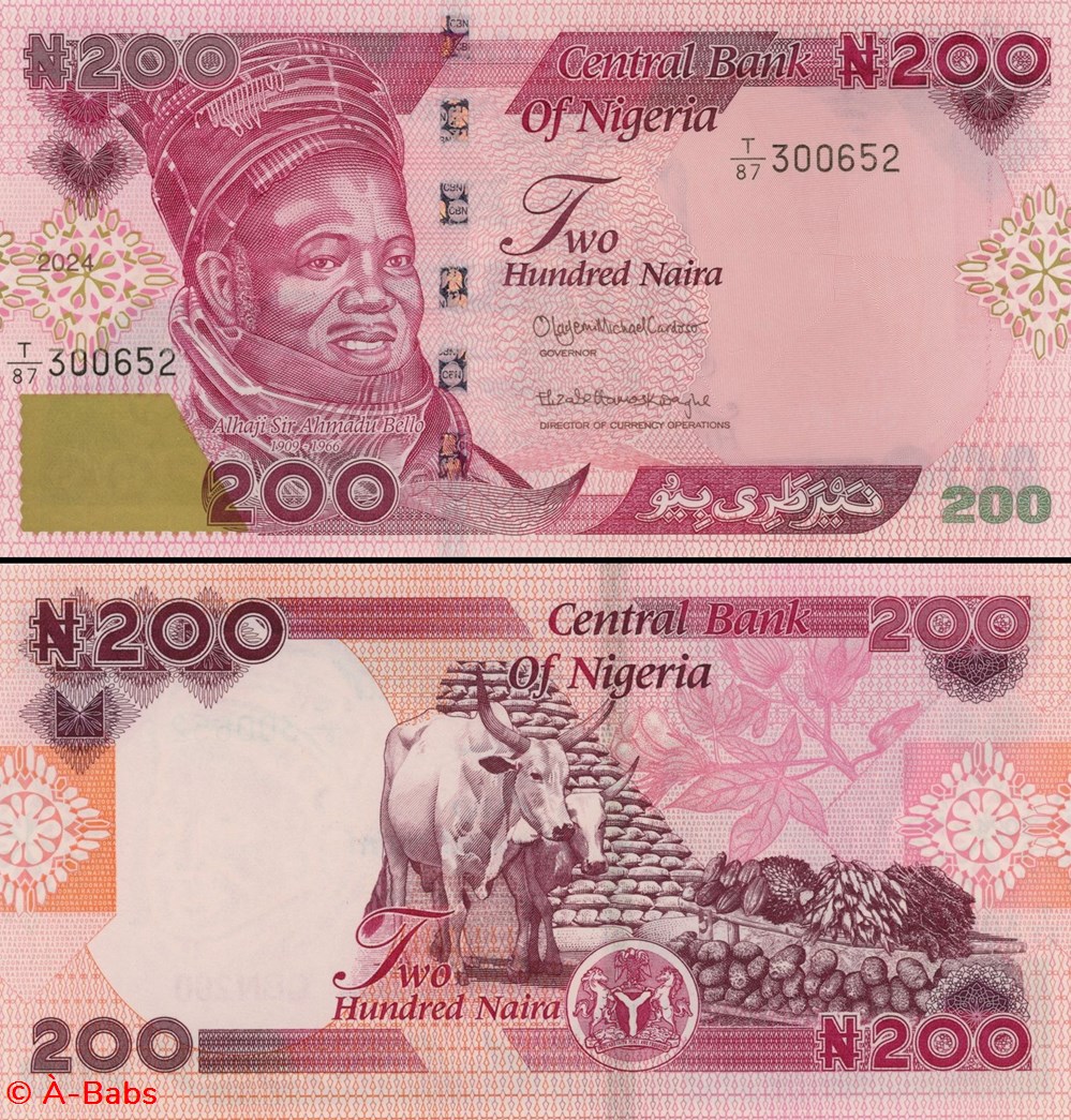 NIGERIA - PICK 47 C 1 - 200 NAIRA - 2024 billets afrique nigeria pick 47 c 1 200 naira 2024