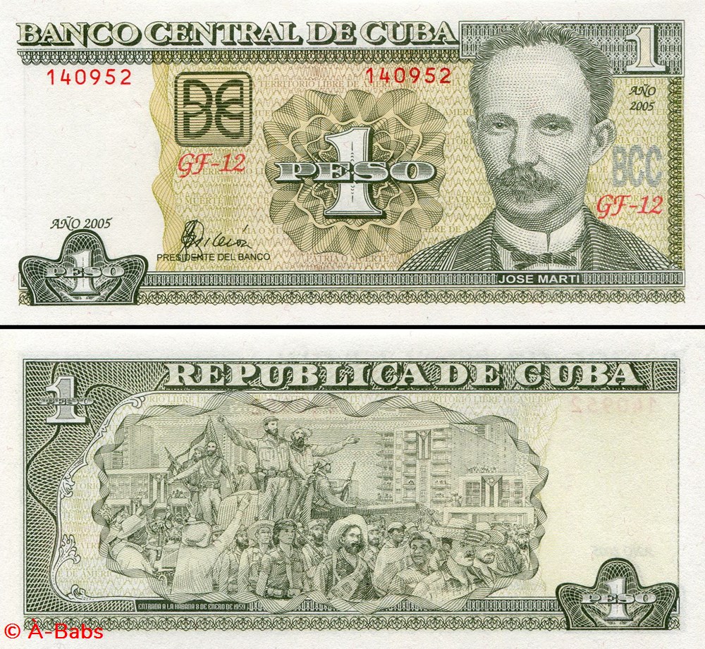 CUBA - PICK 121e - 1 PESO - 2005 billets amerique centrale et caraibes cuba pick 121e 1 peso 2005