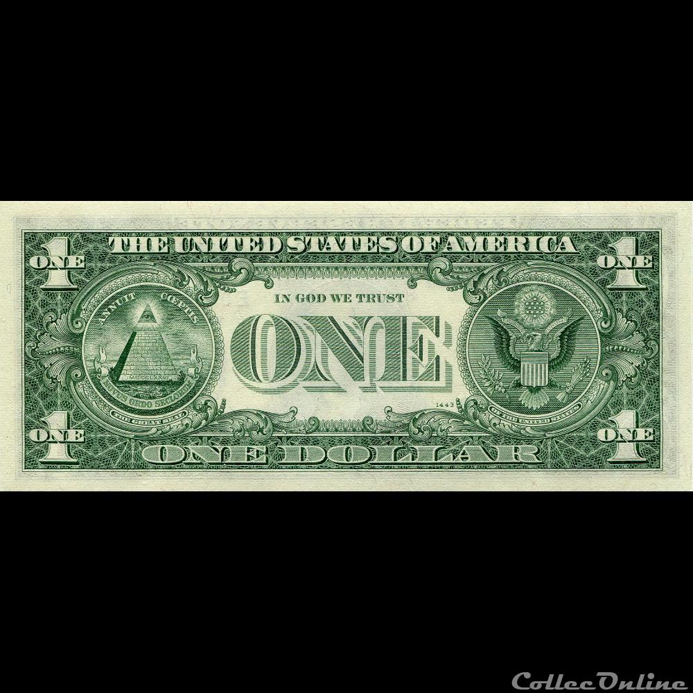 E- 1$ Federal Reserve Notes - Small Size 1969B Series billet amerique du nord etat uni e 1 federal reserve notes small size 1969b series