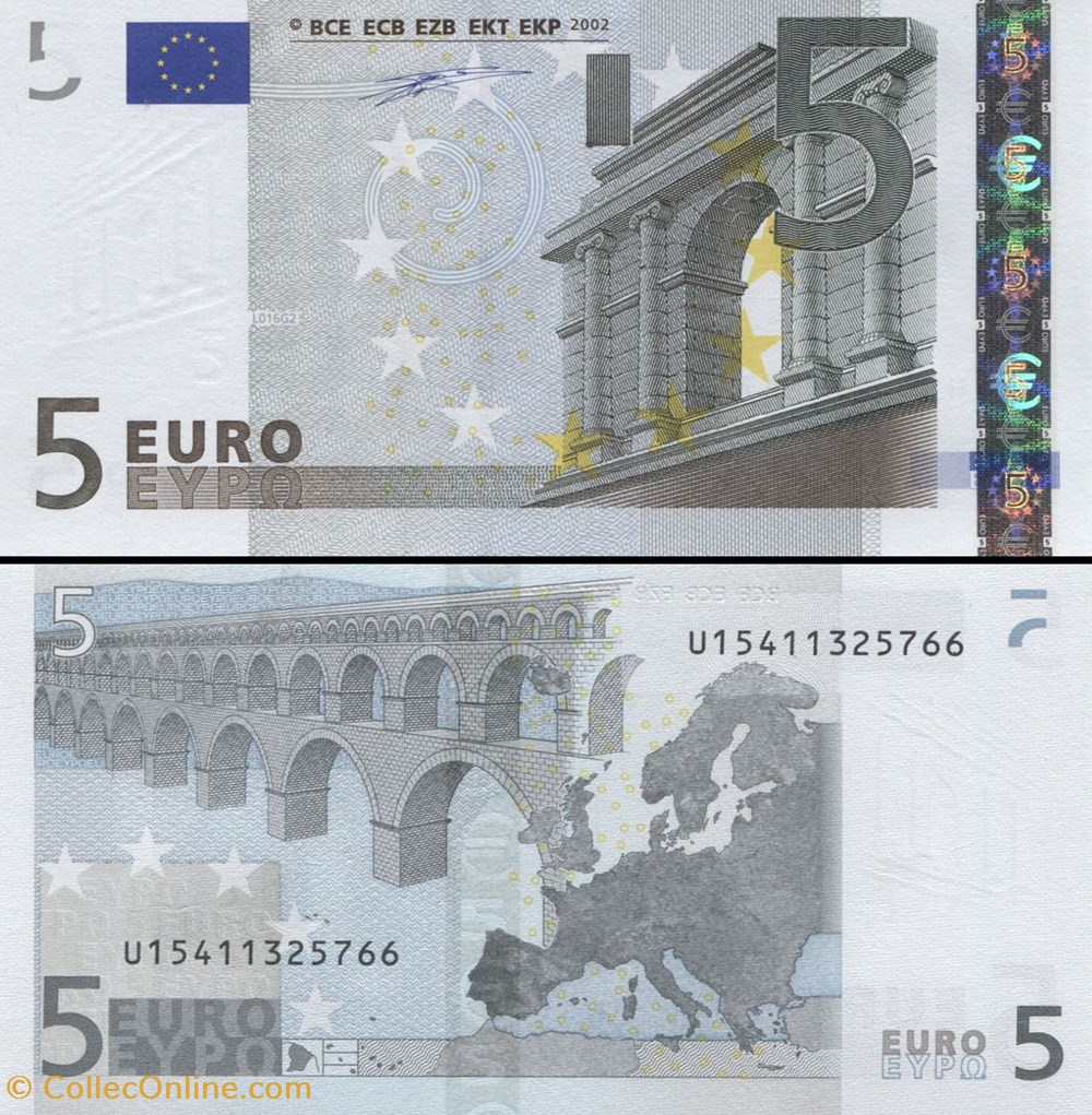 5 EUROS - SIGNATURE DUISENBERG - PICK 1 U - FRANCE billets 5 euros signature duisenberg pick 1 u france
