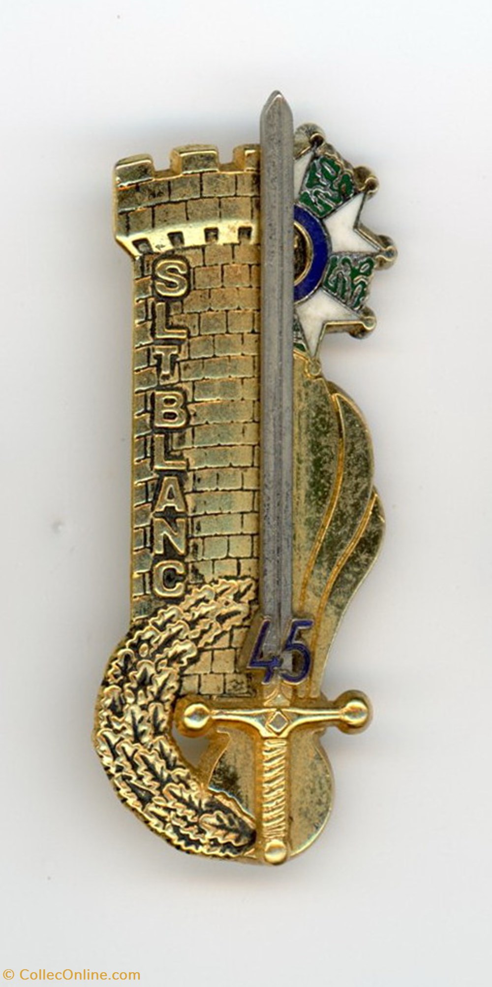 Insigne EOR EAI - Promotion Sous Lieutenant Blanc militaria medailles insignes insigne eor eai promotion sous lieutenant blanc