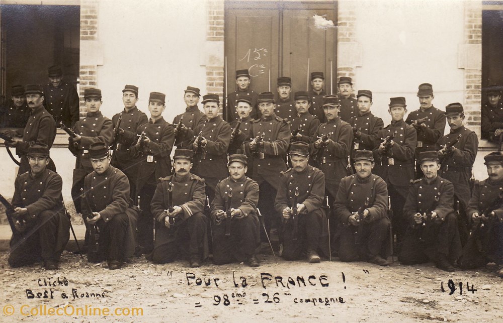 cartes postales europe france 98 regiment infanterie roanne