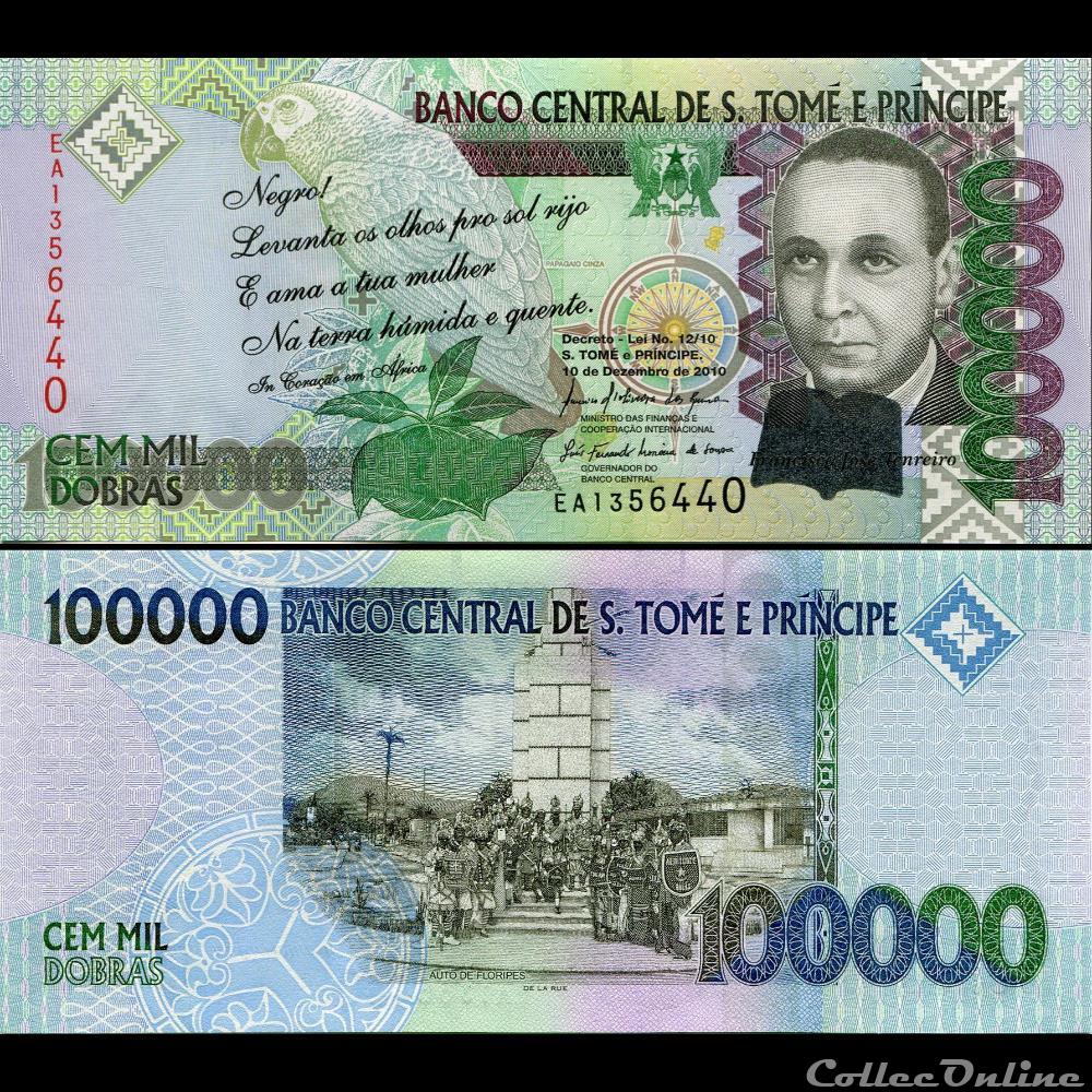 SAO TOME ET PRINCIPE - PICK 69b - 100 000 DOBRAS - 2010 billet afrique sao tome et principe pick 69b 100 000 dobras 2010