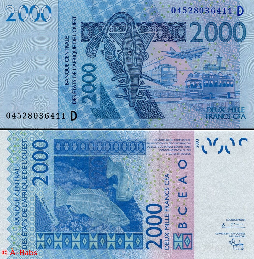 B.C.E.A.O - FRANCS CFA - MALI - LETTRE D - 2000 FRANCS - PICK 416 D b billets afrique b c e a o francs cfa mali lettre d 2000 francs pick 416 d b