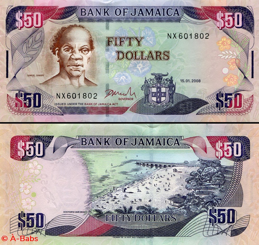 JAMAÏQUE - PICK 83c - 50 DOLLARS - 2008 billets amerique centrale et caraibes jamaique pick 83c 50 dollars 2008
