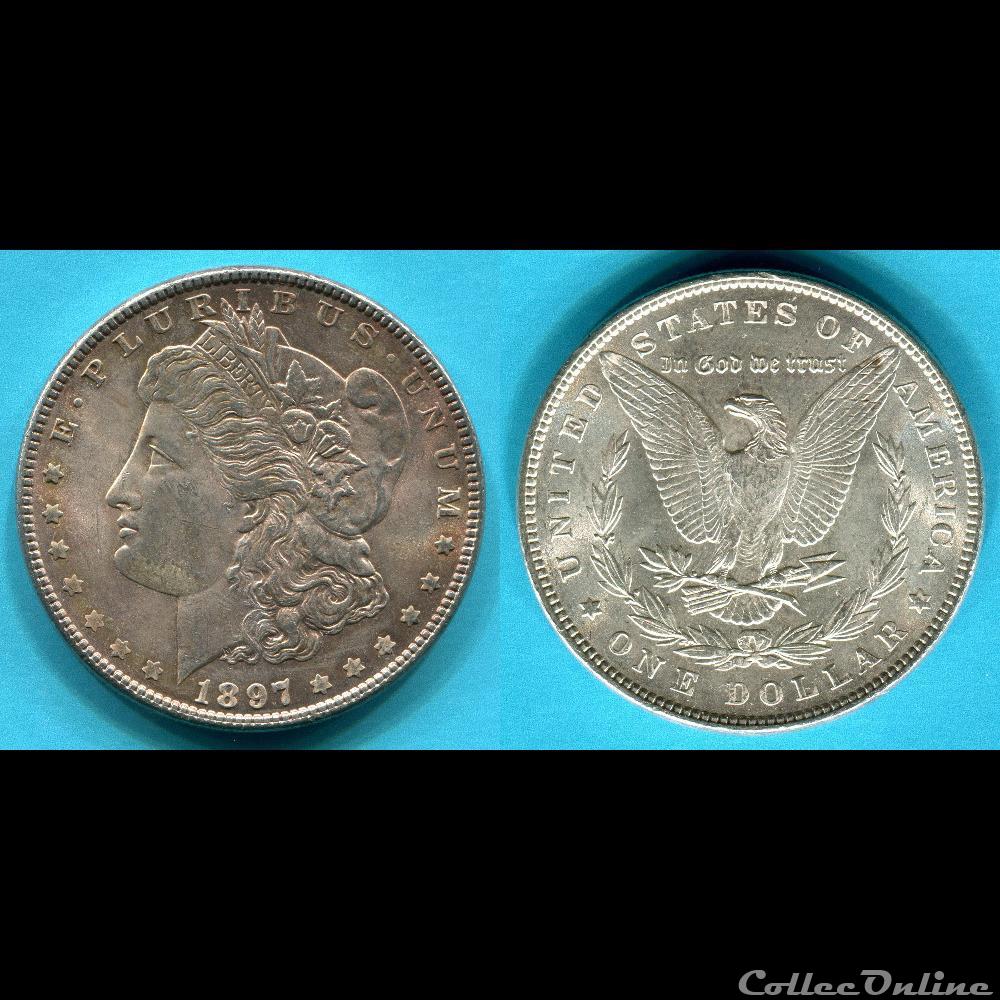 Z - 1$ - Morgan Dollar 1897 monnaie monde etat uni z 1 morgan dollar 1897