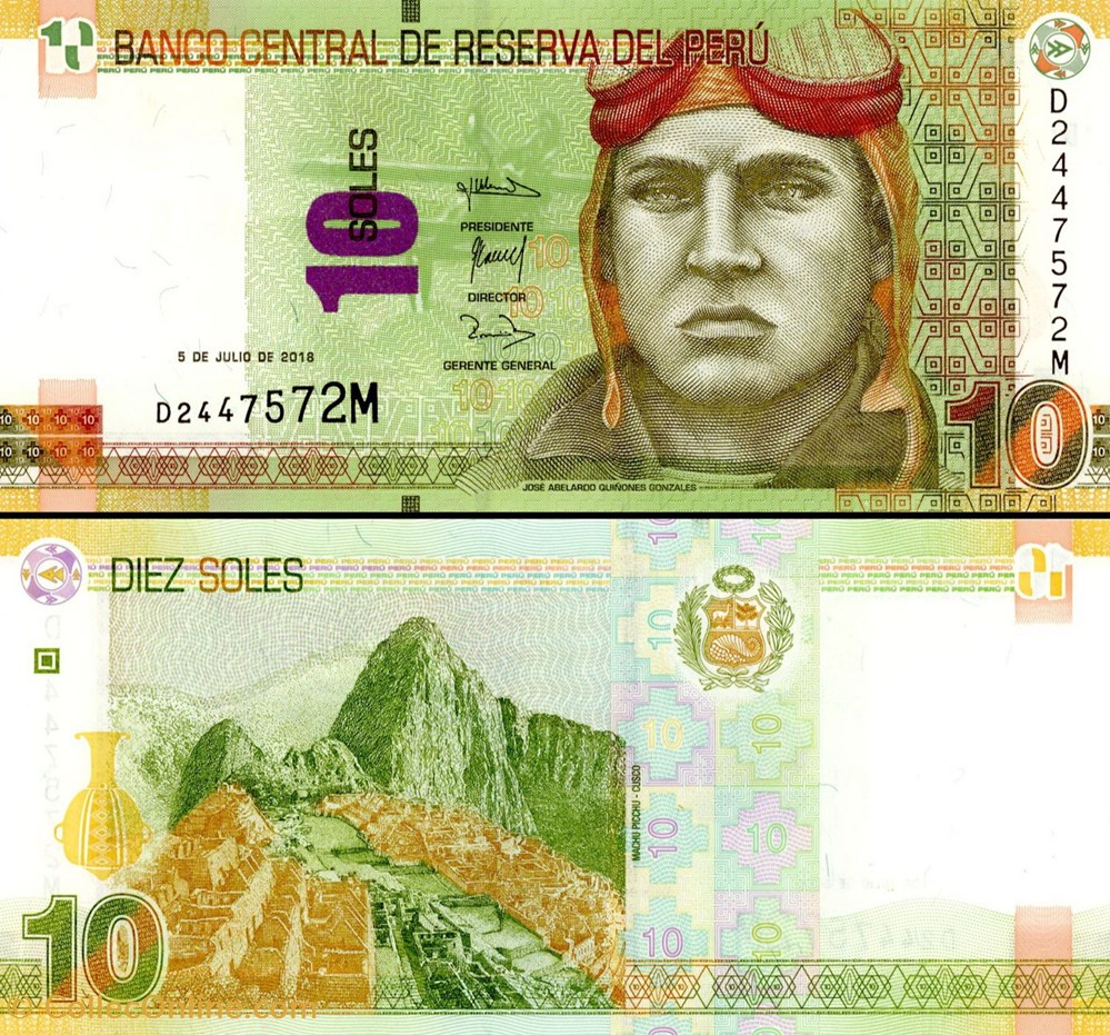 billets amerique du sud perou pick 192b 10 soles 2018