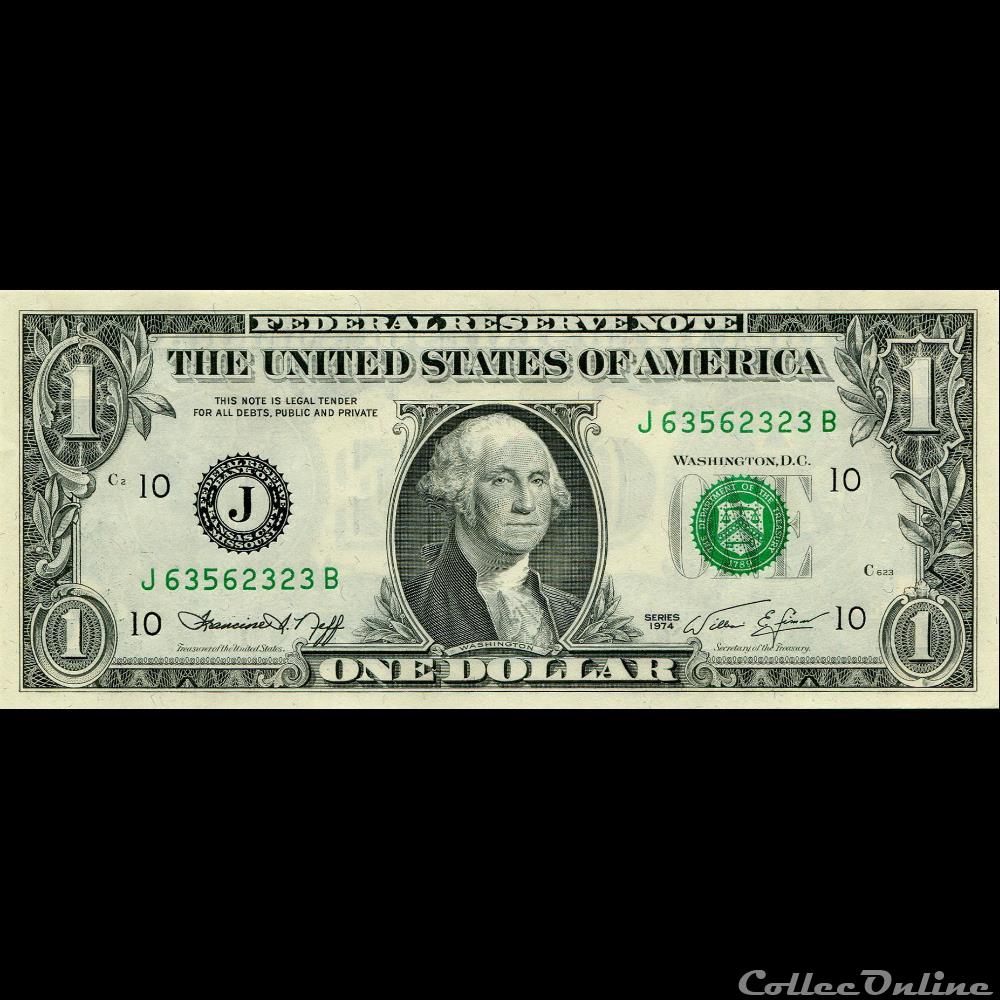 billet amerique du nord etat uni j 1 federal reserve notes small size 1974 series