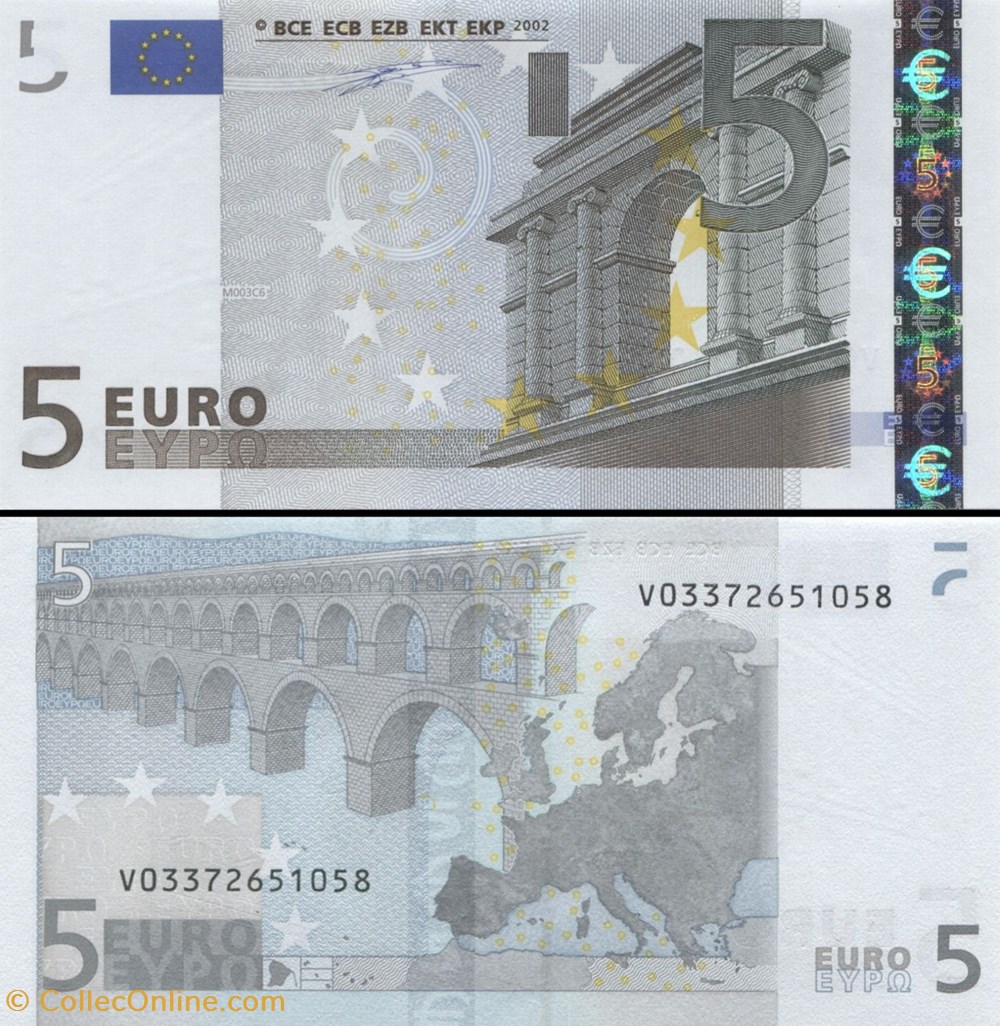 billets 5 euros signature duisenberg pick 1 v espagne