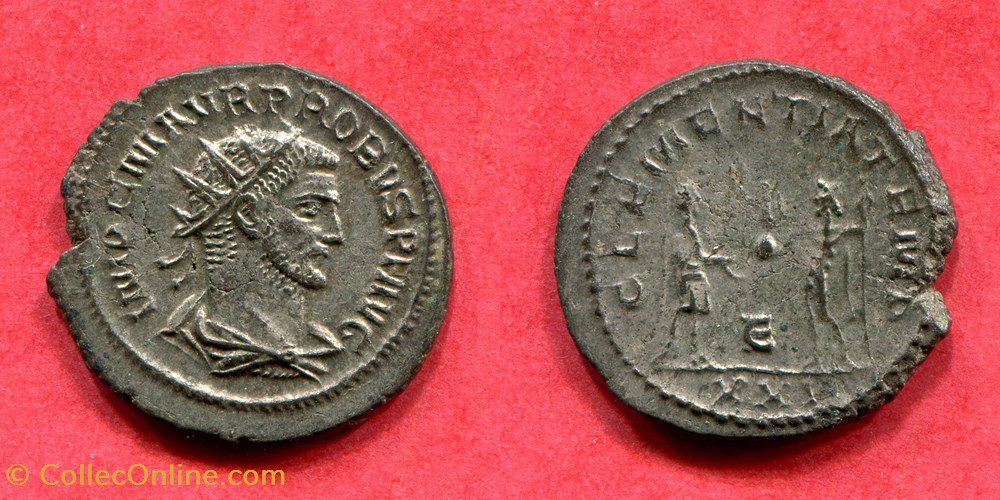 PROBUS - CLEMENTIA TEMP - RIC 920 monnaie antique av jc ap romaine republicaine imperiale probus clementia temp ric 920