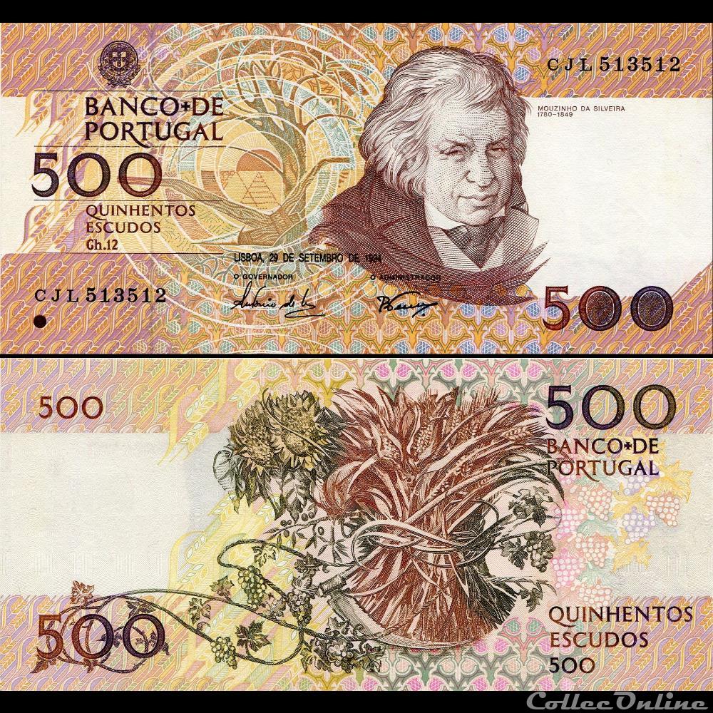 billet europe portugal pick 180 g 4 500 escudos 1994