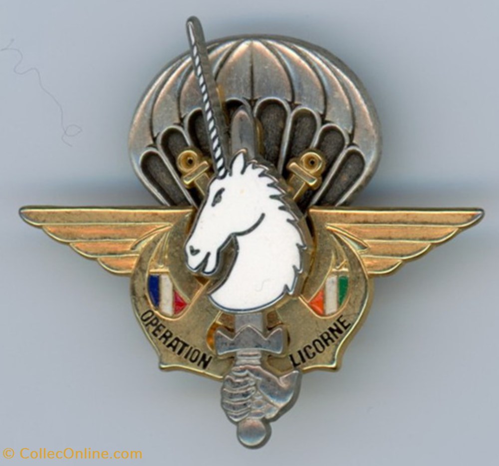 Insigne Opération Licorne militaria medailles insignes insigne operation licorne